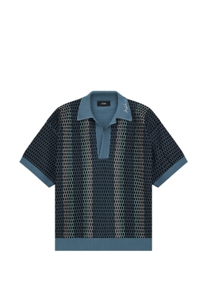 AMIRI patterned polo shirt - Blue