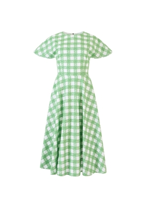 Rosie Assoulin picnic embroidered gingham midi dress - Green