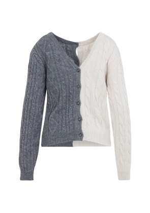 Moschino bicolour cardigan - Neutrals