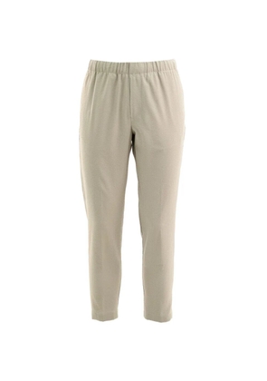 Cruna elasticated-waist textured trousers - Grey