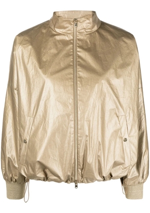 Herno metallic bomber jacket - Gold