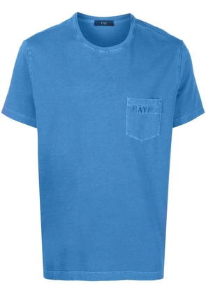 Fay short-sleeve cotton T-shirt - Blue