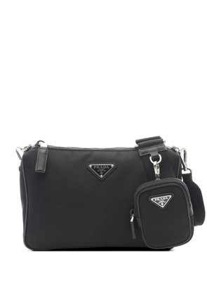 Prada Pre-Owned nylon leather shoulder bag - Black