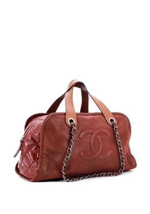 CHANEL Pre-Owned In the Mix Timeless Bowler Bag Iridescent Calfskin and Quilted Glazed Calfskin Large handbag - Brown