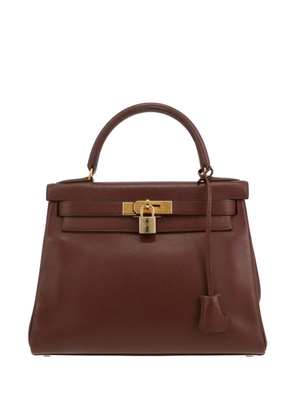 Hermès Pre-Owned 1996 Kelly flap leather handbag - Brown
