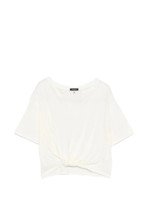 R13 knot V-neck T-shirt - Neutrals