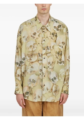 Magliano Fontanelle skull-print shirt - Neutrals
