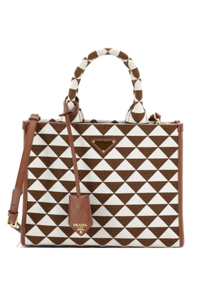 Prada Pre-Owned Symbole Shopper Jacquard Small tote bag - Brown