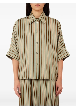 LIU JO striped button blouse - Green