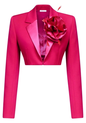 AREA Flower Corsage cropped blazer - Pink