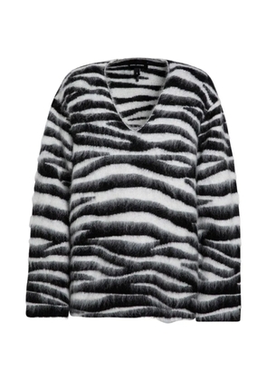 Marc Jacobs zebra-patterned jumper - White