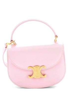 Celine Pre-Owned Triomphe Besace Clea Top Handle Flap Bag Leather Mini satchel - Pink