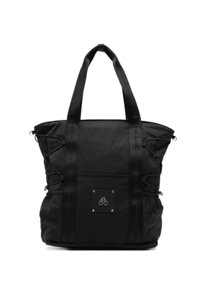 Moose Knuckles Parachute logo plaque tote bag - Black
