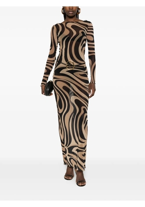 PUCCI patterned maxi dress - Brown