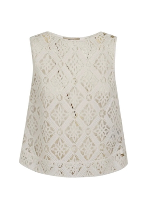 Herno crochet top - White