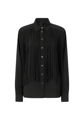 PINKO Texan-style fringed shirt - Black