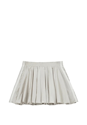Mini Cream lace-trim appliqué skirt - Neutrals