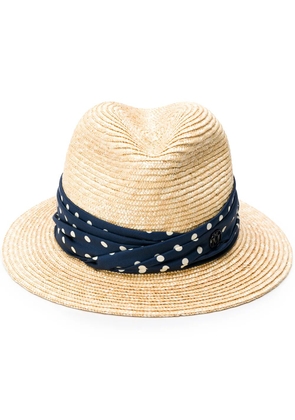 Maison Michel Bobbie straw sun hat - Neutrals