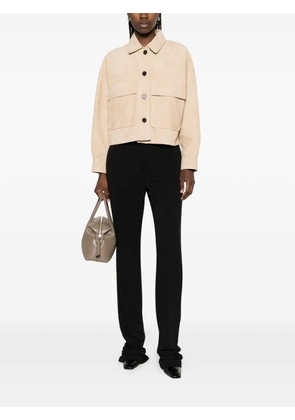 Arma Miri front pocket leather jacket - Neutrals