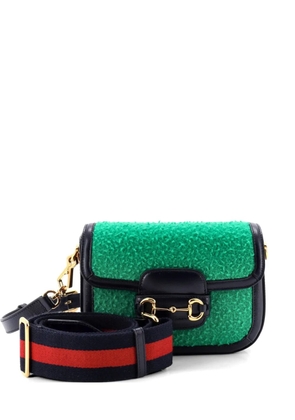 Gucci Pre-Owned Horsebit 1955 Shoulder Bag Wool Mini crossbody bag - Green