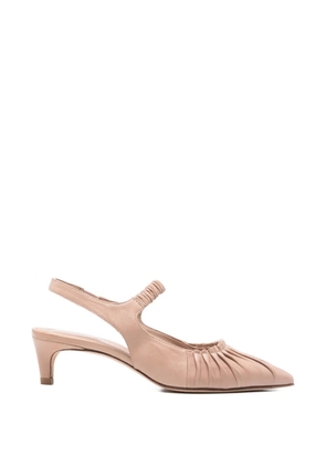 lorena paggi gathered slingback pumps - Neutrals