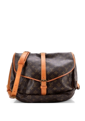 Louis Vuitton Pre-Owned Saumur Handbag Monogram Canvas 35 crossbody bag - Brown