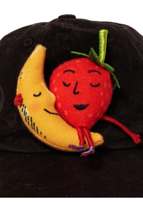 Doublet fruit-appliqué cap - Brown