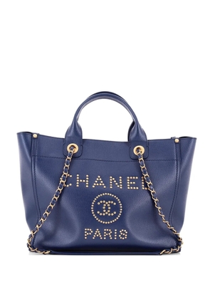 CHANEL Pre-Owned Deauville Studded Caviar Small tote bag - Blue