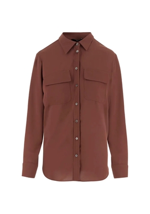 F.It flap-pockets buttoned shirt - Brown