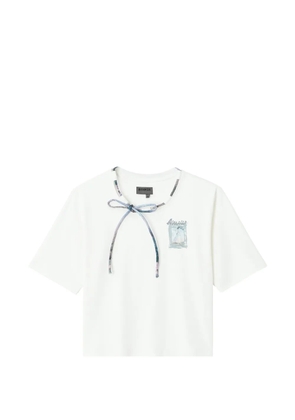 Musium Div. tie-neck graphic T-shirt - White