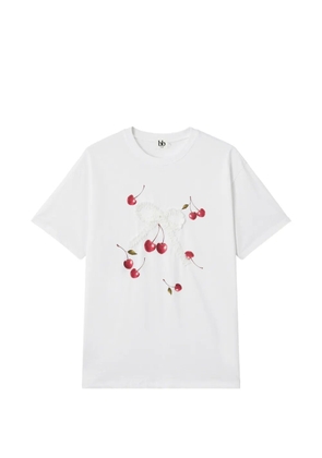 b+ab cherry-motif T-shirt - Neutrals