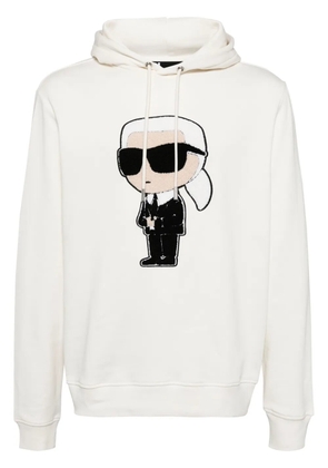 Karl Lagerfeld patch hoodie - White