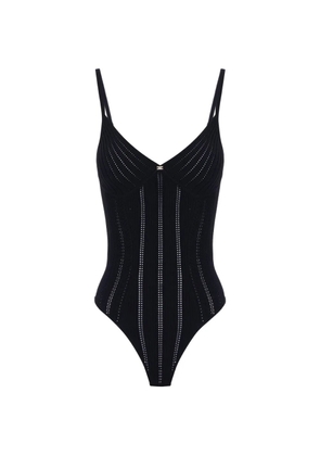 Elisabetta Franchi openwork-knit bodysuit - Black