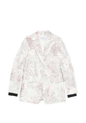 Max Mara floral-print blazer - White