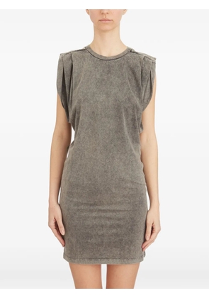DONDUP crew-neck cotton dress - Grey