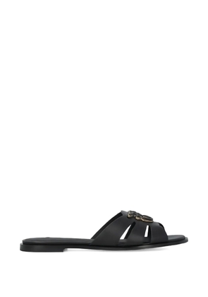 PINKO leather flat sandals - Black