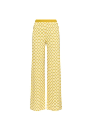 MALIPARMI geometric-pattern trousers - Yellow