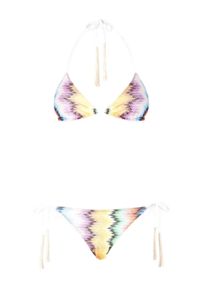 Missoni zigzag-pattern tassel bikini - Yellow