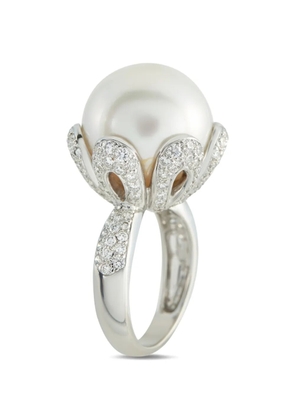 LB Exclusive diamond and pearl ring - Silver