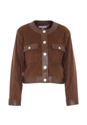 Urbancode collarless jacket - Brown