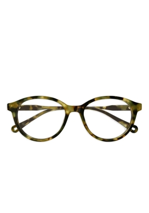 Chloé Eyewear tortoiseshell-pattern round-frame glasses - Brown