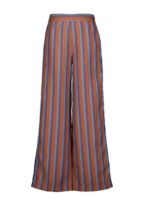 PAULA striped wide-leg trousers - Blue