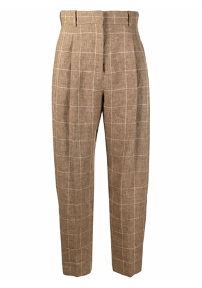 Fabiana Filippi plaid tapered trousers - Neutrals