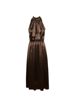 CRIDA Crida tie-neck midi dress - Brown