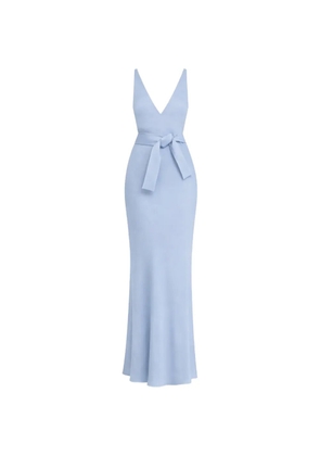 Gloria Coelho V-neck belted dress - Blue
