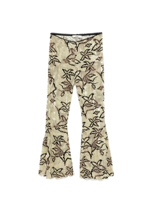 SIEDRES Jeslynn floral-print pleated trousers - Neutrals