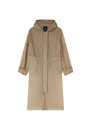 Add hooded parka coat - Neutrals
