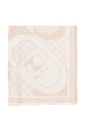 LIU JO logo scarf - Neutrals