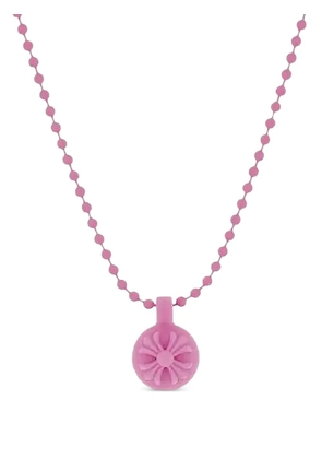 Chrome Hearts crossball charm necklace - Pink