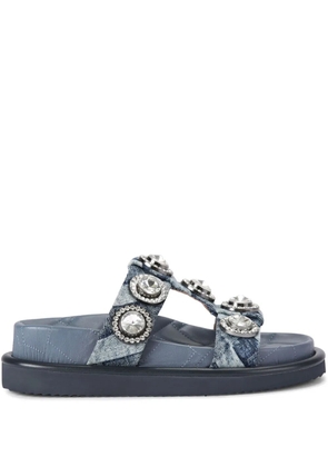 Kurt Geiger London Orson Crystal denim sandals - Blue